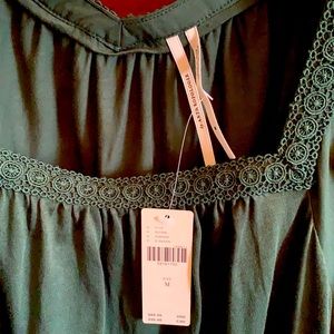 NWT Dark Green Anthropology Top Size Medium